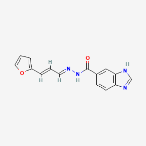 molecular formula C15H12N4O2 B11971937 N'-(3-(2-Furyl)-2-propenylidene)-1H-benzimidazole-6-carbohydrazide 