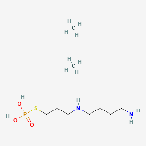molecular formula C9H27N2O3PS B1197195 S-3-((4-Aminobutyl)amino)propyl dihydrogen phosphorothioate dihydrate CAS No. 20709-40-4