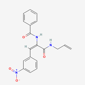 molecular formula C19H17N3O4 B11971956 N-(1-[(allylamino)carbonyl]-2-{3-nitrophenyl}vinyl)benzamide 