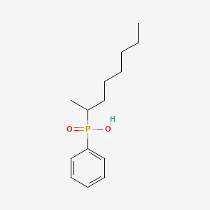 molecular formula C14H23O2P B11972015 (1-Methyl-heptyl)-phenyl-phosphinic acid CAS No. 64308-50-5
