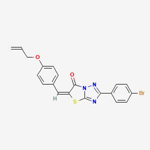 molecular formula C20H14BrN3O2S B11972062 (5E)-5-[4-(allyloxy)benzylidene]-2-(4-bromophenyl)[1,3]thiazolo[3,2-b][1,2,4]triazol-6(5H)-one 