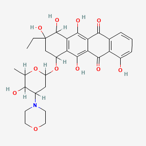 molecular formula C30H35NO11 B1197207 (7S-9R,10R)-3'-Deamino-3'-(4-morpholinyl)-13-deoxy-10-hydroxycarminomycin 
