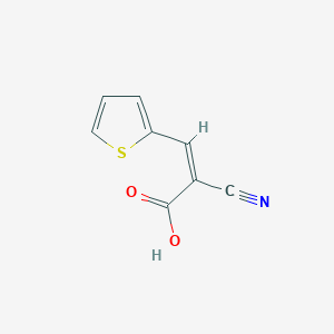 molecular formula C8H5NO2S B11972087 2-Cyano-3-(2-thienyl)acrylic acid 