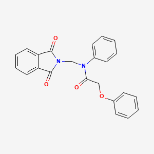 molecular formula C23H18N2O4 B11972093 N-(1,3-Dioxo-1,3-dihydro-isoindol-2-ylmethyl)-2-phenoxy-N-phenyl-acetamide 
