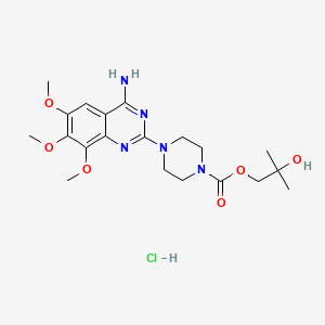 2-Hydroxy-2-methylpropyl 4-(4-amino-6,7,8-trimethoxyquinazolin-2-yl)piperazine-1-carboxylate monohydrochloride