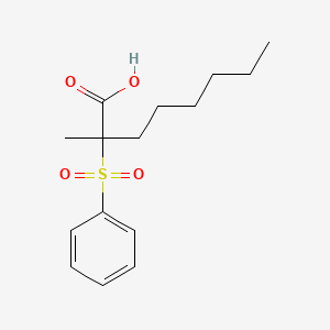 molecular formula C15H22O4S B11972151 2-Benzenesulfonyl-2-methyl-octanoic acid CAS No. 92730-78-4