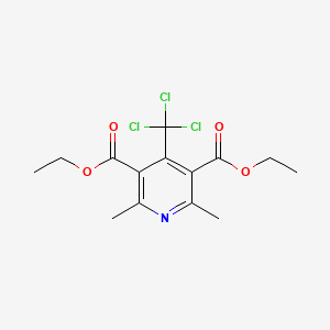 molecular formula C14H16Cl3NO4 B11972168 Diethyl 2,6-dimethyl-4-(trichloromethyl)pyridine-3,5-dicarboxylate CAS No. 6644-90-2