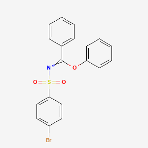 molecular formula C19H14BrNO3S B11972182 phenyl N-(4-bromophenyl)sulfonylbenzenecarboximidate CAS No. 22159-80-4