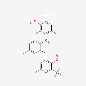 molecular formula C31H40O3 B1197219 Phenol, 2,6-bis[[3-(1,1-dimethylethyl)-2-hydroxy-5-methylphenyl]methyl]-4-methyl- CAS No. 90-68-6