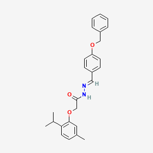molecular formula C26H28N2O3 B11972256 N'-(4-(Benzyloxy)benzylidene)-2-(2-isopropyl-5-methylphenoxy)acetohydrazide CAS No. 303082-93-1