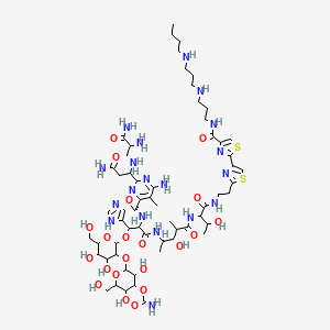 molecular formula C60H95N19O21S2 B1197234 Bleomycin bapp CAS No. 69177-41-9