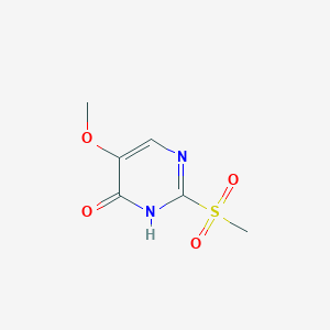 molecular formula C6H8N2O4S B11972398 5-Methoxy-2-(methylsulfonyl)pyrimidin-4(3h)-one CAS No. 13906-36-0
