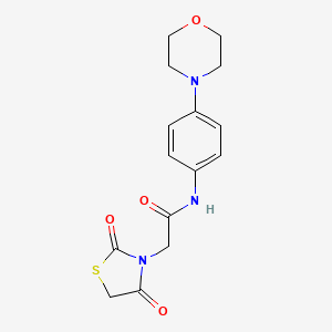 molecular formula C15H17N3O4S B1197243 2-(2,4-dioxo-3-thiazolidinyl)-N-[4-(4-morpholinyl)phenyl]acetamide 