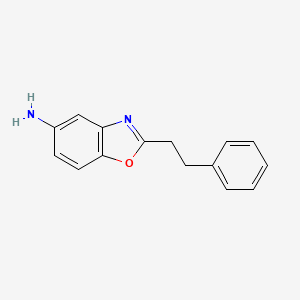 molecular formula C15H14N2O B1197249 2-(2-Phenylethyl)-1,3-benzoxazol-5-amine 