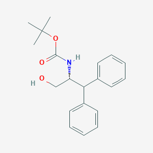 molecular formula C20H25NO3 B119725 (R)-N-(tert-butoxycarbonyl)-beta-phenyl-phenylalaninol CAS No. 155836-48-9