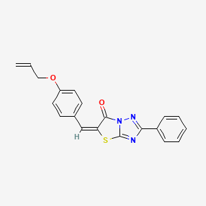 molecular formula C20H15N3O2S B11972531 (5E)-5-[4-(allyloxy)benzylidene]-2-phenyl[1,3]thiazolo[3,2-b][1,2,4]triazol-6(5H)-one 