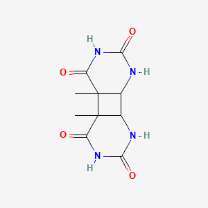 molecular formula C10H12N4O4 B1197255 4a,4b-Dimethylhexahydro-1,3,6,8-tetraazabiphenylene-2,4,5,7-tetrone 
