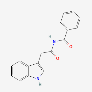 molecular formula C17H14N2O2 B11972566 N-(2-(1H-Indol-3-yl)acetyl)benzamide CAS No. 97485-20-6