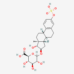 molecular formula C24H32O12S B1197259 雌三醇3-硫酸酯16-葡萄糖醛酸酯 CAS No. 4661-65-8