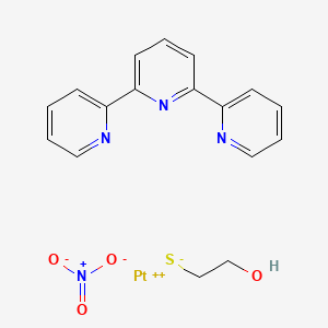 molecular formula C17H16N4O4PtS B1197260 2-Hydroxyethanethiolato(2,2',2''-terpyridine)platinum(II) CAS No. 60829-45-0