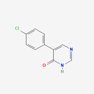 molecular formula C10H7ClN2O B11972689 4-Pyrimidinol, 5-(4-chlorophenyl)- CAS No. 33258-75-2