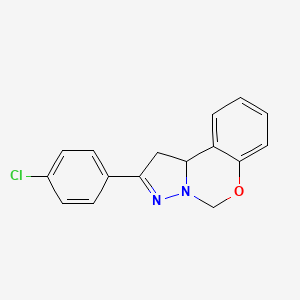 molecular formula C16H13ClN2O B11972692 2-(4-Chlorophenyl)-1,10b-dihydropyrazolo[1,5-c][1,3]benzoxazine 
