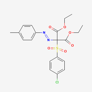molecular formula C20H21ClN2O6S B11972740 diethyl [(4-chlorophenyl)sulfonyl][(E)-(4-methylphenyl)diazenyl]propanedioate 