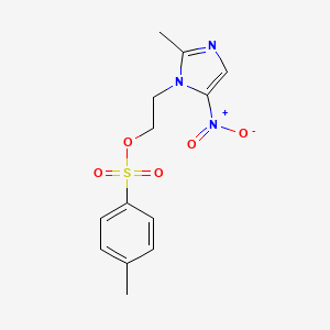molecular formula C13H15N3O5S B11972868 2-(2-methyl-5-nitroimidazol-1-yl)ethyl 4-methylbenzenesulfonate CAS No. 30575-42-9