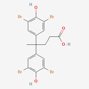 molecular formula C17H14Br4O4 B11972879 4,4-Bis(3,5-dibromo-4-hydroxyphenyl)pentanoic acid CAS No. 16733-29-2