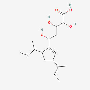 molecular formula C18H32O5 B1197291 5-(3,5-二仲丁基环戊-1-烯基)-2,3,5-三羟基戊酸 CAS No. 491-14-5