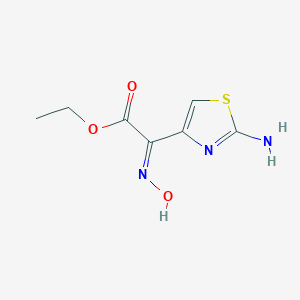 molecular formula C₇H₉N₃O₃S B119730 (Z)-Ethyl 2-(2-aminothiazol-4-yl)-2-(hydroxyimino)acetate CAS No. 64485-82-1