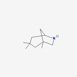 molecular formula C10H19N B1197302 1,3,3-三甲基-6-氮杂双环[3.2.1]辛烷 CAS No. 53460-46-1