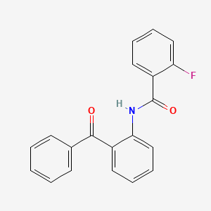 molecular formula C20H14FNO2 B11973091 N-(2-benzoylphenyl)-2-fluorobenzamide CAS No. 303092-15-1