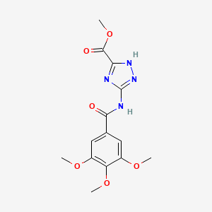 molecular formula C14H16N4O6 B11973299 methyl 3-[(3,4,5-trimethoxybenzoyl)amino]-1H-1,2,4-triazole-5-carboxylate CAS No. 328032-03-7