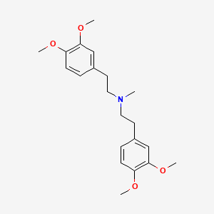 molecular formula C21H29NO4 B1197337 2-(3,4-Dimethoxyphenyl)-n-[2-(3,4-dimethoxyphenyl)ethyl]-n-methylethanamine CAS No. 33978-72-2