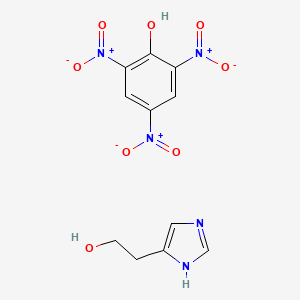 molecular formula C11H11N5O8 B11973414 2-(1H-Imidazol-4-YL)-ethanol, picrate CAS No. 3945-02-6
