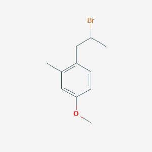 molecular formula C11H15BrO B11973440 1-(2-Bromopropyl)-4-methoxy-2-methylbenzene 
