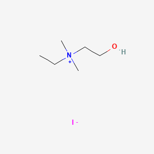 molecular formula C6H16INO B1197356 Ethanaminium, N-ethyl-2-hydroxy-N,N-dimethyl-, iodide CAS No. 1113-04-8