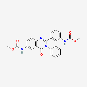 molecular formula C24H20N4O5 B1197359 2-(3'-(Methoxycarbonylamino)phenyl)-3-phenyl-6-methoxycarbonylamino-4-(3H)-quinazolone CAS No. 37799-31-8