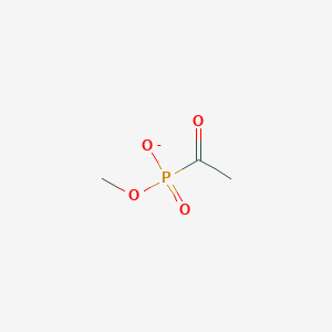 molecular formula C3H6O4P- B1197376 Methylacetylphosphonate 