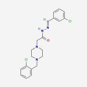 molecular formula C20H22Cl2N4O B11973765 N'-(3-Chlorobenzylidene)-2-(4-(2-chlorobenzyl)-1-piperazinyl)acetohydrazide 
