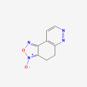 molecular formula C8H6N4O2 B1197379 4,5-DIHYDRO[1,2,5]OXADIAZOLO[3,4-F]CINNOLIN-3-IUM-3-OLATE 