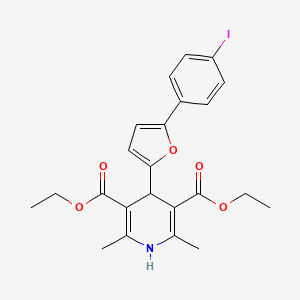 molecular formula C23H24INO5 B11973871 Diethyl 4-[5-(4-iodophenyl)furan-2-yl]-2,6-dimethyl-1,4-dihydropyridine-3,5-dicarboxylate 