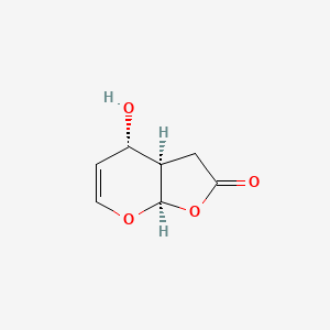 molecular formula C7H8O4 B1197388 4H-Furo(2,3-b)pyran-2(3H)-one, 3a,7a-dihydro-4-hydroxy-, (3aR,4S,7aR)-rel- CAS No. 73343-08-5