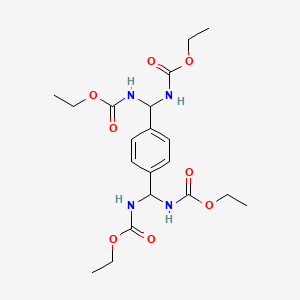 molecular formula C20H30N4O8 B11973921 Tetraethyl 1,4-phenylenebis(methanetriyl)tetracarbamate 
