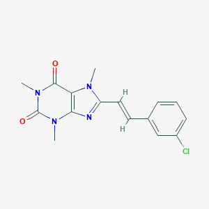 molecular formula C16H15ClN4O2 B119740 8-(3-Chlorostyryl)caffeine CAS No. 147700-11-6