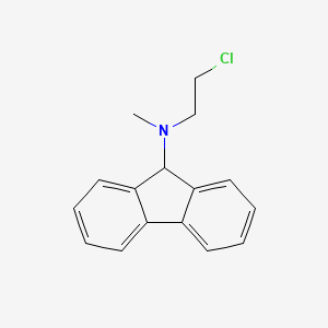 molecular formula C16H16ClN B1197400 N-(2-Chloroethyl)-N-methyl-9H-fluoren-9-amine CAS No. 38776-87-3