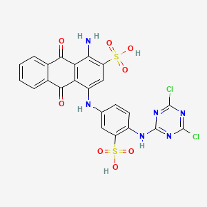 molecular formula C23H14Cl2N6O8S2 B1197413 Vilmafix Blue A-R 