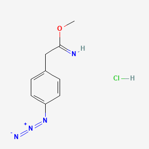 molecular formula C9H11ClN4O B1197417 Methyl 4-azidophenylacetimidate CAS No. 73710-32-4