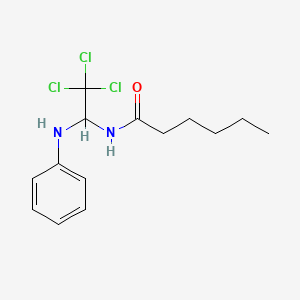 molecular formula C14H19Cl3N2O B11974228 N-(1-anilino-2,2,2-trichloroethyl)hexanamide 